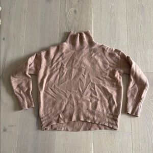 Peach Cashmere Turtleneck